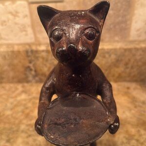 Bronze color Cat Figurine butler cat😻